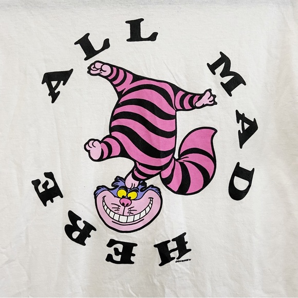 All Mad Here Alice In Wonderland T Shirt Medium - Picture 2 of 4